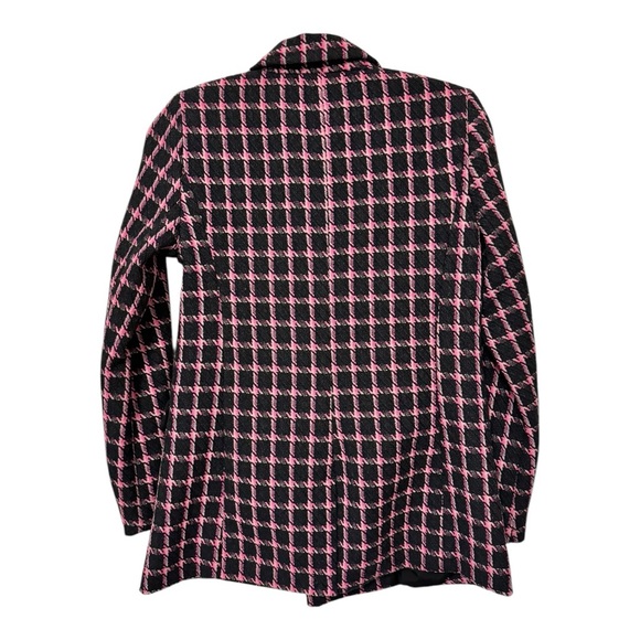 RACHEL ZOE | NWT Double Breasted Tweed Blazer Jacket in Black & Pink, Size XS - Picture 4 of 11